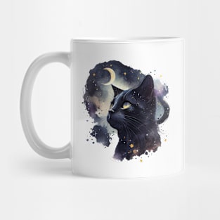 Watercolor cat art Mug